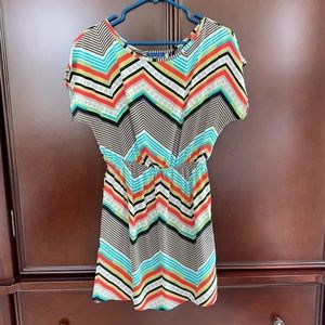 Colorful chevron dress
